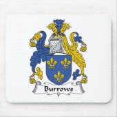 Burrows-Familienwappen Mousepad (Vorne)