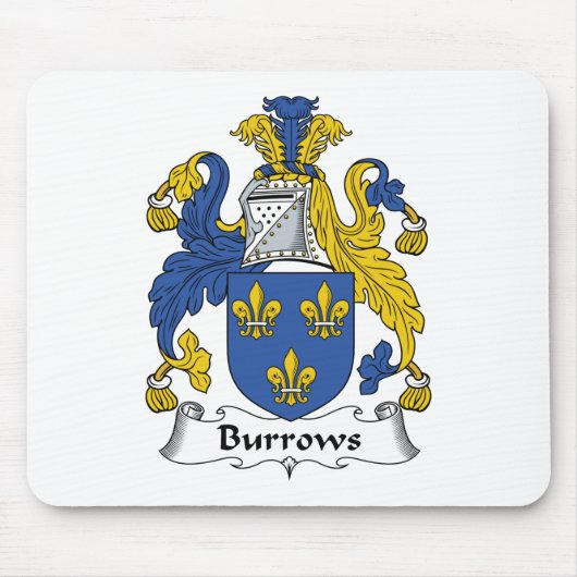 Burrows-Familienwappen Mousepad (Vorne)