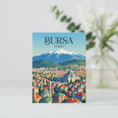 Bursa Skyline Türkei Postkarte (Stehend Vorderseite)