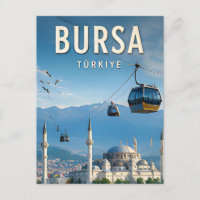 🏔️ Bursa Türkei Große Moschee und Bergblick