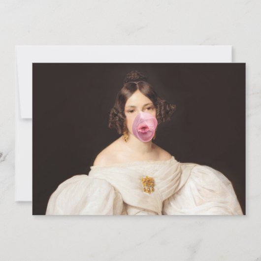 Burst Bubble Gum Diva Einladung (Vorderseite)