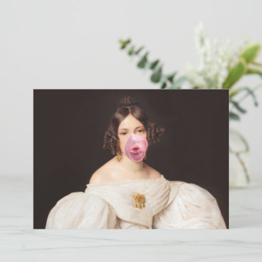 Burst Bubble Gum Diva Einladung (Stehend Vorderseite)