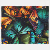  Burst–Butterflies in Motion Fleecedecke (Vorderseite (Horizontal))