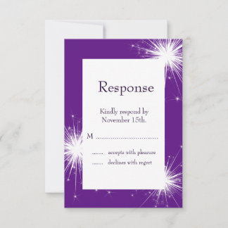 Burst der Glitzern UAWG (lila) RSVP Karte