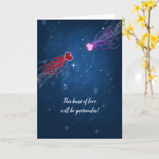 Burst der Liebe - Valentinisches Da7 Karte (Gelbe Blume)