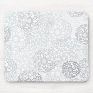 Burst Design der grauen Blume Mousepad