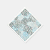 Burst-Design für Minze und Weiße Blume Serviette (Ecke)