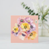 Burst of Anemones Flat Card (Stehend Vorderseite)