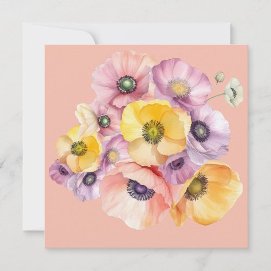 Burst of Anemones Flat Card (Vorderseite)