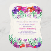 Burst of Color Birthday Party Einladung (Vorne/Hinten)