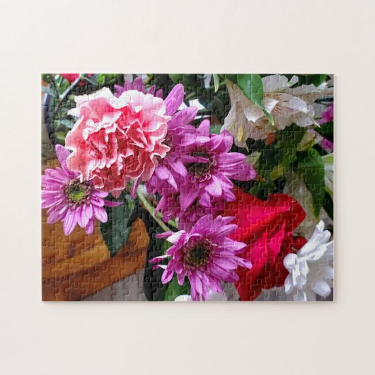 Burst of Color Spring Bouquet Jigsaw Puzzle (Horizontal)