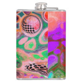 Burst of Colors Digital Fluid Art Flachmann (Rückseite)