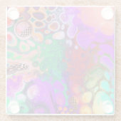 Burst of Colors Digital Fluid Art Glasuntersetzer (Rückseite)