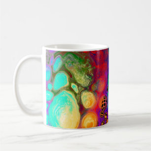 Burst of Colors Digital Fluid Art Kaffeetasse