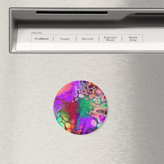 Burst of Colors Digital Fluid Art Magnet (In Situ (Geschirrspüler))