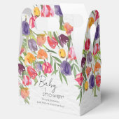 Burst of Colors Tulips and Greenery Baby Shower Geschenkschachtel (Geöffnet)