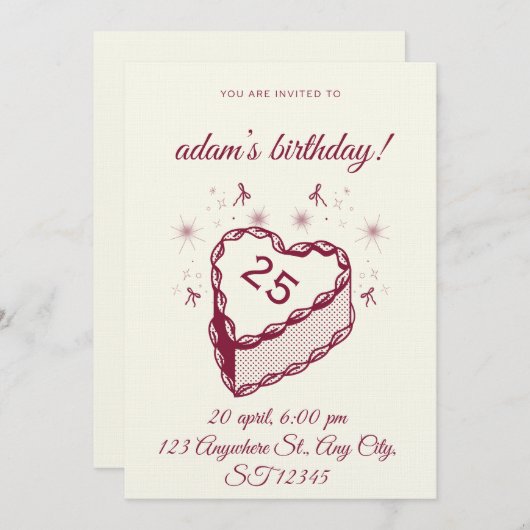 Burst of Fun – Editable Birthday Party Invitation  Einladung (Vorne/Hinten)