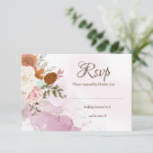 Burst of Herbst RSVP Card Karte (Stehend Vorderseite)