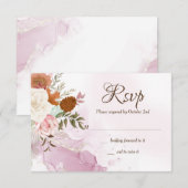 Burst of Herbst RSVP Card Karte (Vorne/Hinten)
