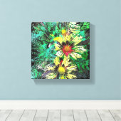 Burst of Tickseed Leinwanddruck (Insitu (Holzboden))