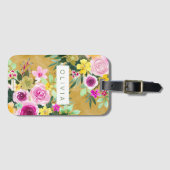 BURSTEN BOUQUET Mustard Yellow Custom Gepäckanhänger (Vorderseite (Horizontal))