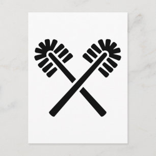 Bürsten für die Toilette Postkarte