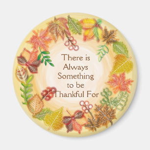 Bürsten-Kunst des Fall-Laubs für Erntedank Magnet