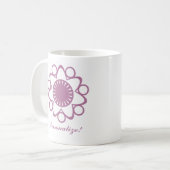 Bursten mit Life Blume Tasse, Lavendel Kaffeetasse (Vorderseite Links)