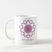 Bursten mit Life Blume Tasse, Lavendel Kaffeetasse (Links)