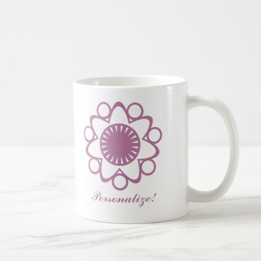 Bursten mit Life Blume Tasse, Lavendel Kaffeetasse (Rechts)