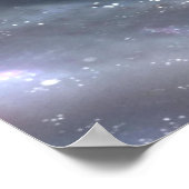 Bursten mit Sternen und schwarzen Holen Poster (Ecke)