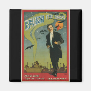 Bürsten Sie den großen Vintagen Magier Magnet
