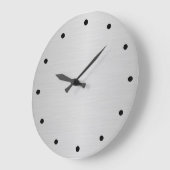 Bürsten-silbernes metallisches große wanduhr (Winkel)