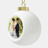 Bürsten-Skript-erster Weihnachtsherr u. Frau Keramik Kugel-Ornament (Rechts)