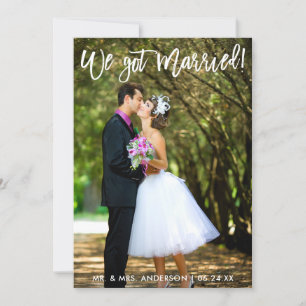 Bürsten-Skript got wir verheiratete Feier einladen Ankündigung