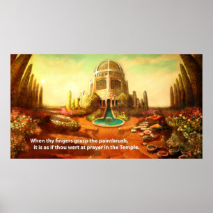 Bürsten-Tempel Poster