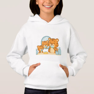 Bürsten Tiger - Niedlicher Morgenablauf Hoodie