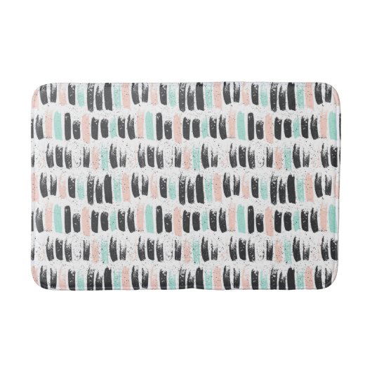 Bürsten u. Tinten-Anschlag-Muster Badematte (Vorderseite)