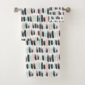 Bürsten u. Tinten-Anschlag-Muster Badhandtuch Set (Insitu)