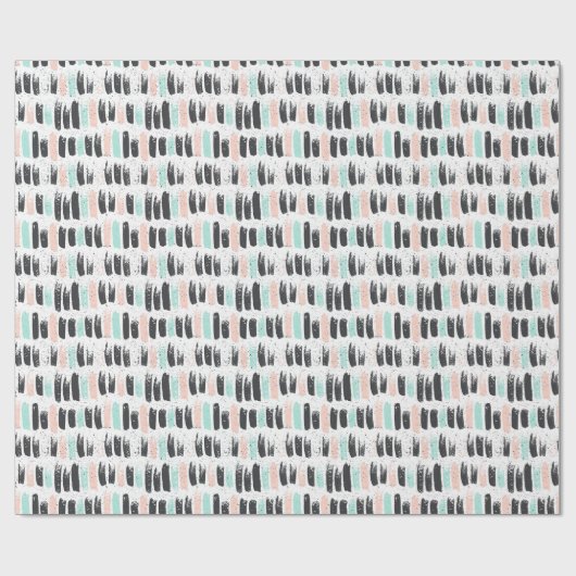 Bürsten u. Tinten-Anschlag-Muster Geschenkpapier (Flach)