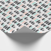 Bürsten u. Tinten-Anschlag-Muster Geschenkpapier (Ecke)