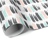 Bürsten u. Tinten-Anschlag-Muster Geschenkpapier (Rolleneckpunkt)