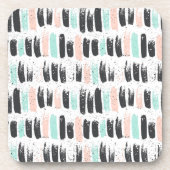 Bürsten u. Tinten-Anschlag-Muster Getränkeuntersetzer (Vorderseite)