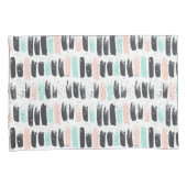 Bürsten u. Tinten-Anschlag-Muster Kissenbezug (Vorderseite-Rechts)