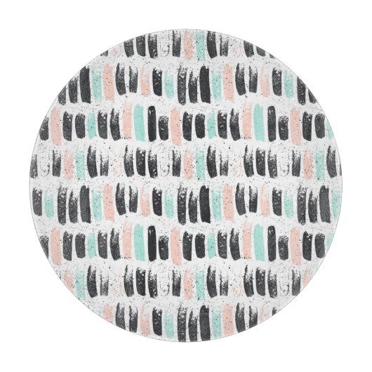 Bürsten u. Tinten-Anschlag-Muster Schneidebrett (Vorderseite)