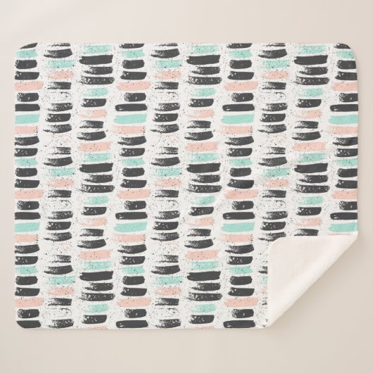 Bürsten u. Tinten-Anschlag-Muster Sherpadecke (Vorderseite (Horizontal))