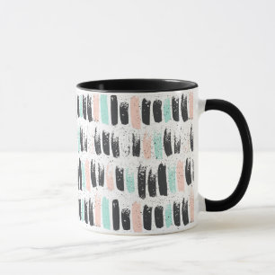 Bürsten u. Tinten-Anschlag-Muster Tasse