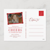 Bürsten-Weihnachten-Weihnachtsrustikale Feiertagspostkarte (Rückseite)