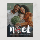 Bürsten-Weihnachten-Weihnachtsrustikale Feiertagspostkarte (Vorderseite)