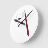 Bürsten-Zähne Runde Wanduhr (Winkel)